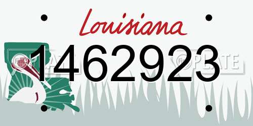 1462923 Louisiana License Plate