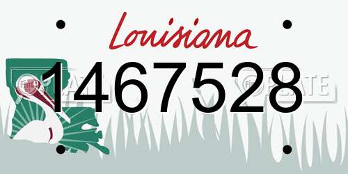 1467528 Louisiana License Plate
