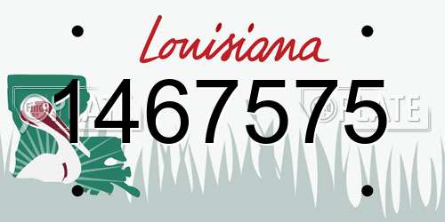 1467575 Louisiana License Plate