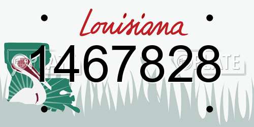 1467828 Louisiana License Plate