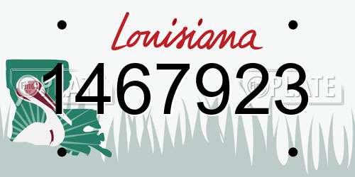 1467923 Louisiana License Plate
