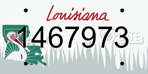 1467973 Louisiana License Plate