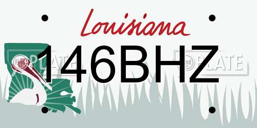 146BHZ Louisiana License Plate