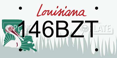 146BZT Louisiana License Plate