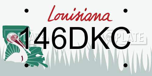 146DKC Louisiana License Plate