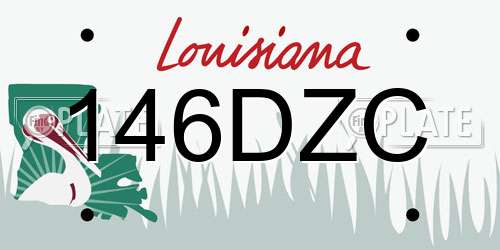 146DZC Louisiana License Plate