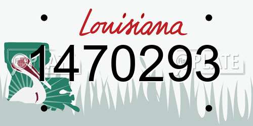 1470293 Louisiana License Plate