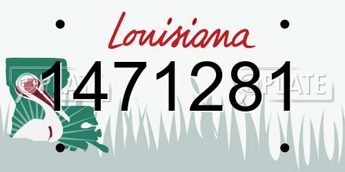 1471281 Louisiana License Plate
