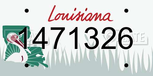 1471326 Louisiana License Plate