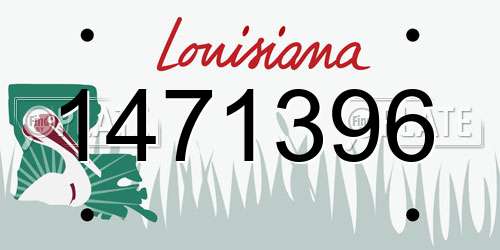 1471396 Louisiana License Plate