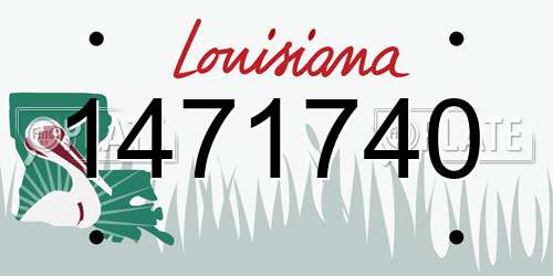 1471740 Louisiana License Plate