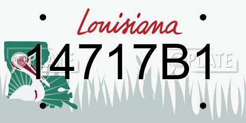 14717B1 Louisiana License Plate