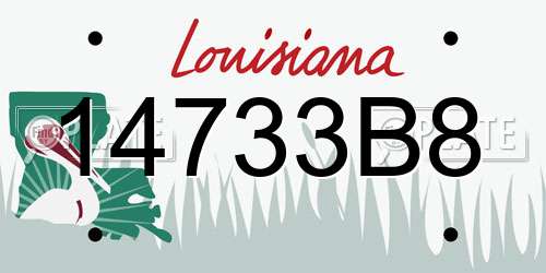 14733B8 Louisiana License Plate