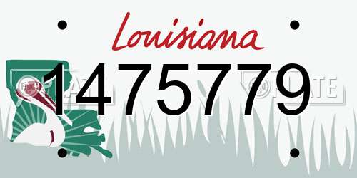 1475779 Louisiana License Plate