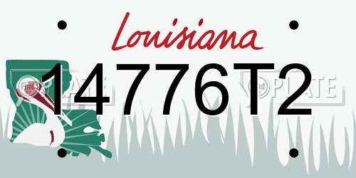 14776T2 Louisiana License Plate