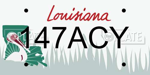 147ACY Louisiana License Plate