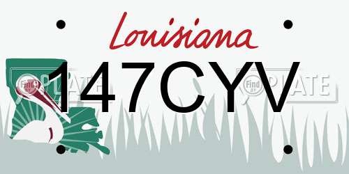 147CYV Louisiana License Plate