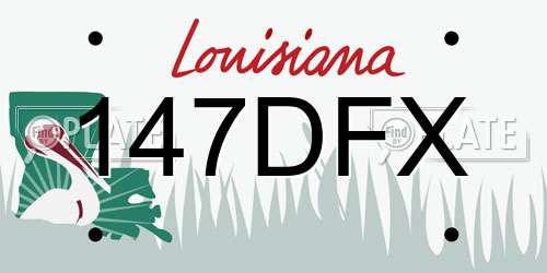 147DFX Louisiana License Plate