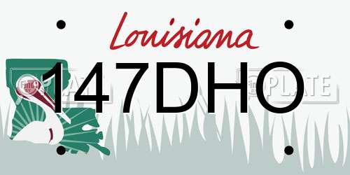 147DHO Louisiana License Plate