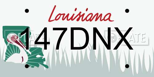 147DNX Louisiana License Plate