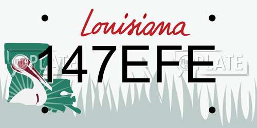 147EFE Louisiana License Plate