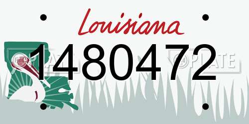 1480472 Louisiana License Plate