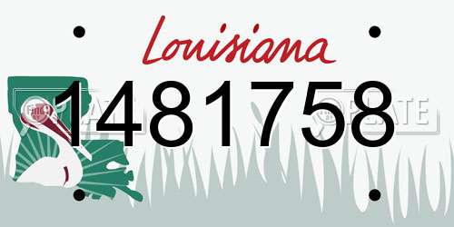 1481758 Louisiana License Plate