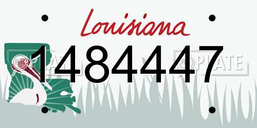 1484447 Louisiana License Plate