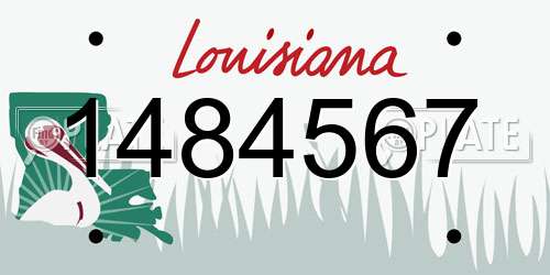 1484567 Louisiana License Plate