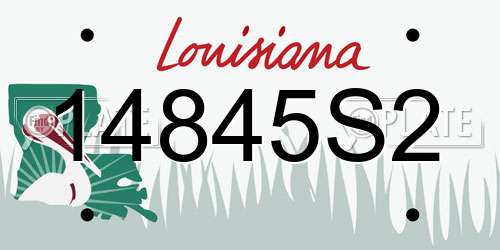 14845S2 Louisiana License Plate
