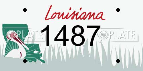 1487 Louisiana License Plate