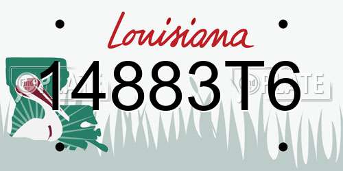 14883T6 Louisiana License Plate