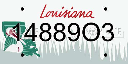 14889O3 Louisiana License Plate