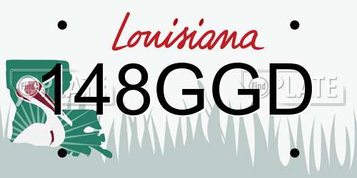 148GGD Louisiana License Plate
