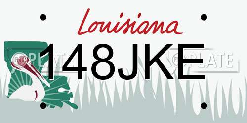 148JKE Louisiana License Plate