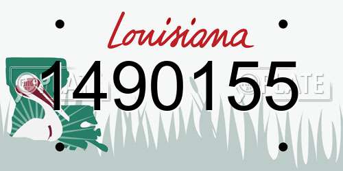 1490155 Louisiana License Plate
