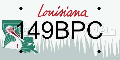 149BPC Louisiana License Plate