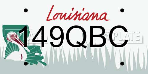 149QBC Louisiana License Plate