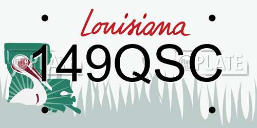 149QSC Louisiana License Plate