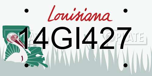 14GI427 Louisiana License Plate