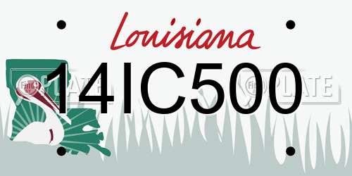 14IC500 Louisiana License Plate