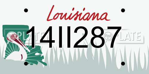 14II287 Louisiana License Plate