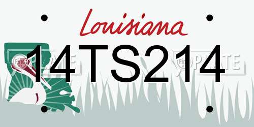 14TS214 Louisiana License Plate