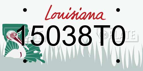 15038T0 Louisiana License Plate