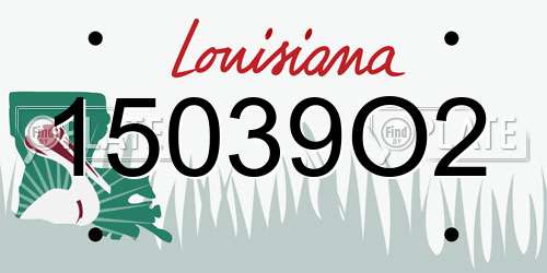 15039O2 Louisiana License Plate