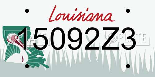 15092Z3 Louisiana License Plate