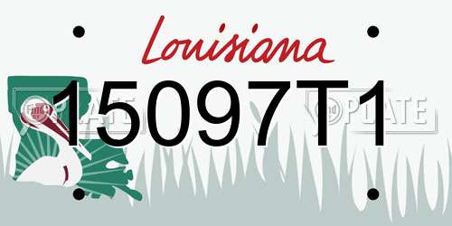 15097T1 Louisiana License Plate