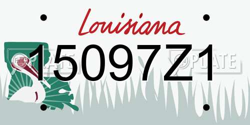 15097Z1 Louisiana License Plate