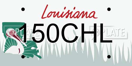 150CHL Louisiana License Plate