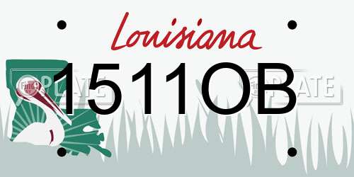 1511OB Louisiana License Plate